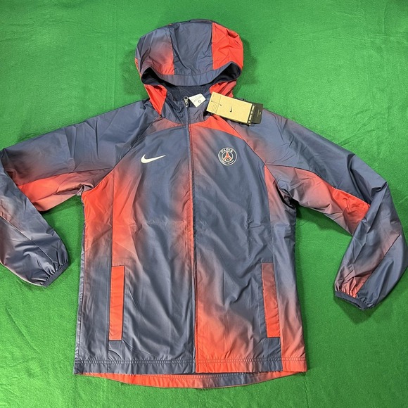 Paris Saint Germain Jacket Mens Medium Blue Red Nike Soccer PSG Football Ligue 1 - Picture 1 of 8